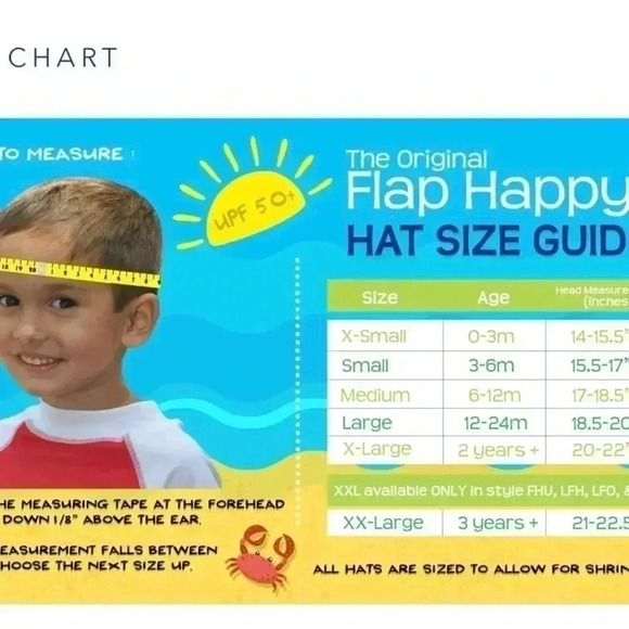 UPF 50+ The Flap Happy Floppy Baby Hat size Small - Picture 7 of 7